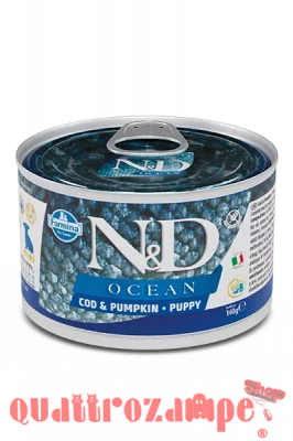 Farmina N/D Umido Ocean Dog Mini Puppy Merluzzo e Zucca 140 Gr Cane