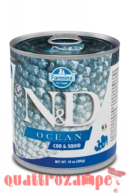 Farmina N/D Umido Ocean Dog Adult Merluzzo e Calamari 285 Gr Cane