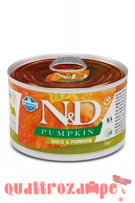 Farmina N/D Umido Pumpkin Dog Mini Adult Anatra e Zucca 140 Gr Cane