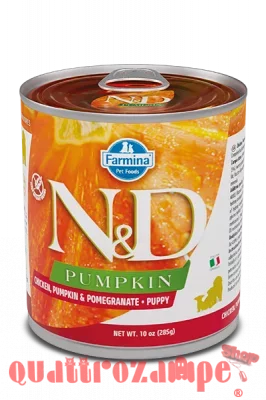 Farmina ND Pumpkin Puppy Pollo Melograno 285 gr  Umido Cane