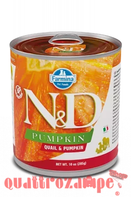 Farmina N/D Umido Pumpkin Dog Adult Quaglia e Zucca 285 Gr Cane