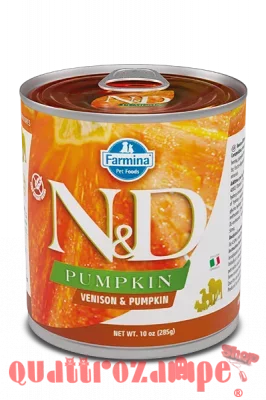 Farmina N/D Umido Pumpkin Dog Adult Cervo e Zucca 285 Gr Cane