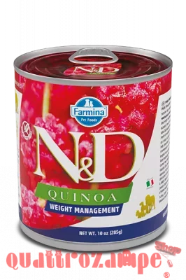 Farmina N/D Umido Quinoa Dog Adult Weight Management 285 Gr Cane