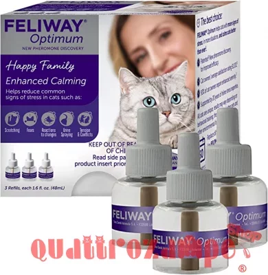 Feliway Optimum Set 3 Ricariche 48 ml Per Gatti