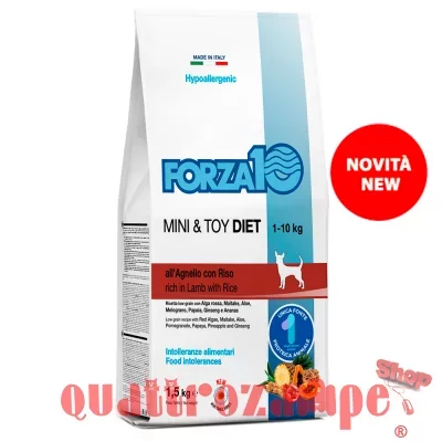 Forza 10 Mini Toy Diet Agnello RIso 1,5 kg Per Cani