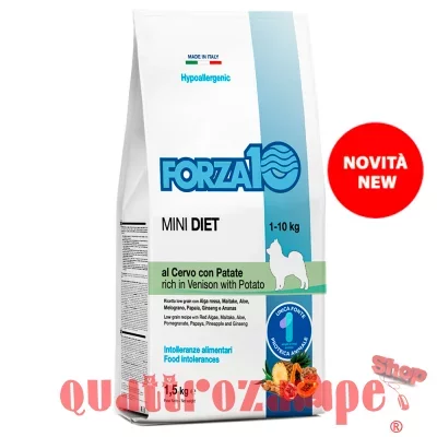 Forza 10 Mini Diet Cervo Patate 1,5 kg Per Cani