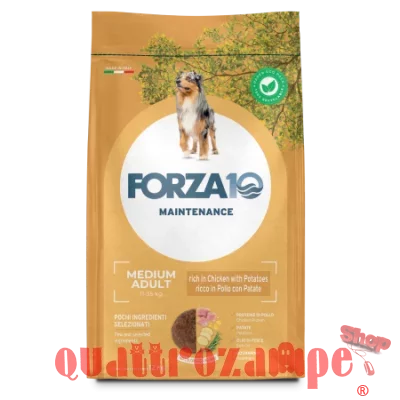 Forza 10 Medium Adult Maintenance Pollo Patate 12 kg Per Cani