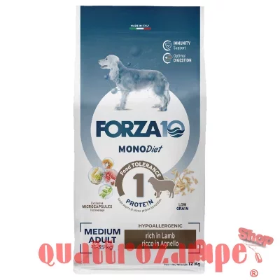 Forza 10 Medium Diet Agnello 12 kg Per Cani