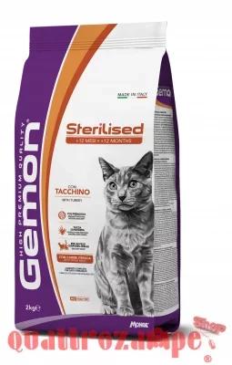 Gemon Sterilised Tacchino 2 Kg Secco Gatti Sterilizzati