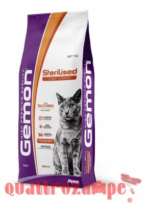 Gemon by Monge Sterilised Tacchino 7 Kg Alimentazione Gatti