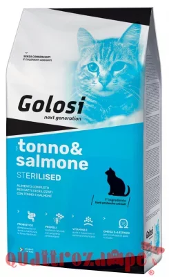 Golosi Sterilised Tonno e Salmone 7,5 kg Per Gatti