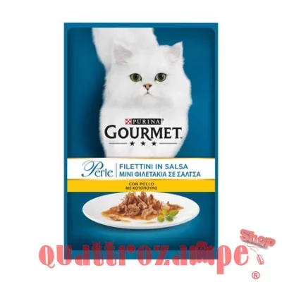 Gourmet perle 85 gr Filettini In Salsa Con Pollo Bustina Gatto