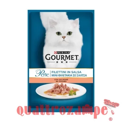 Gourmet perle 85 gr Filettini Salsa Con Salmone Bustina Gatti