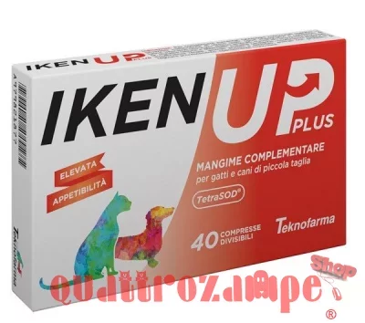 Teknofarma Iken Up Plus 40 Compresse Taglia piccola Per Cani e Gatti