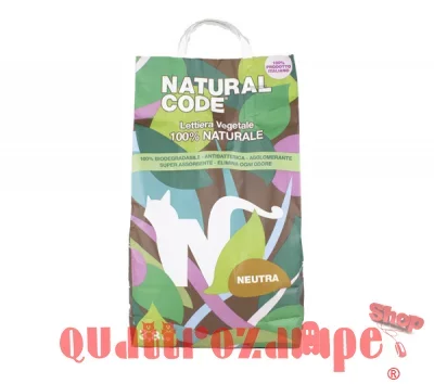 Natural Code Lettiera Vegetale Agglomerante Neutra 3,8 kg Gatti