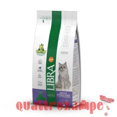 Libra Cat Adult Sterilized Pollo e Orzo 1,5 kg Crocchette Per Gatto