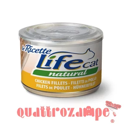Life Cat Le Ricette Natural Filetti di Pollo 150 gr Scatoletta Gatti