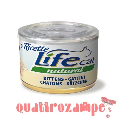 Life Cat Le Ricette Natural Kitten Pollo 150 gr Scatoletta Gattini