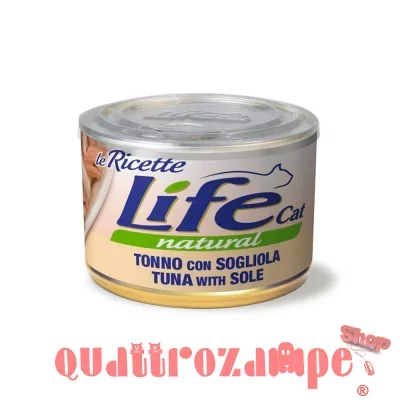 Life Cat Le Ricette Natural Tonno Sogliola 150 gr Scatoletta Gatti
