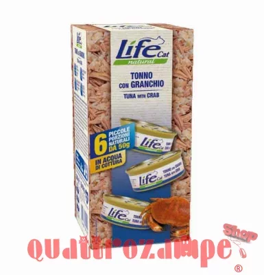 Life Cat Natural Tonno Con Granchio 6 x 50 gr Multipack Umido Gatti