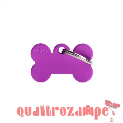 Medaglietta Incisa My Family Basic Osso Piccolo Viola