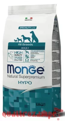 Monge Superpremium Hypoallergenic Salmone Tonno 2,5 kg Cane