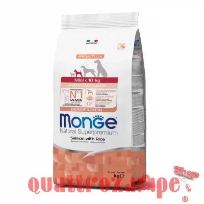 Monge Superpremium Mini Puppy Junior Salmone 2,5 Kg Monoproteico per Cani