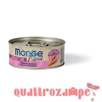 Monge Natural Senior Tonno Alici in Jelly 80 gr Scatoletta Superpremium Per Gatti