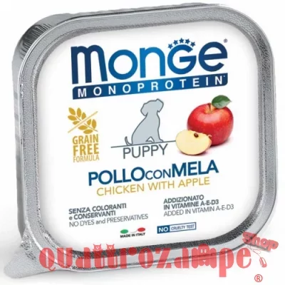 Monge Puppy Pollo Mela150 gr Vaschetta Umido Cani Cuccioli