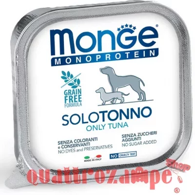 Monge Solo Tonno Monoproteico 150 gr Grain Free Umido per Cani