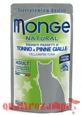 Monge Natural Superpremium 80 gr Tonno A Pinne Gialle Bustina Per Gatti