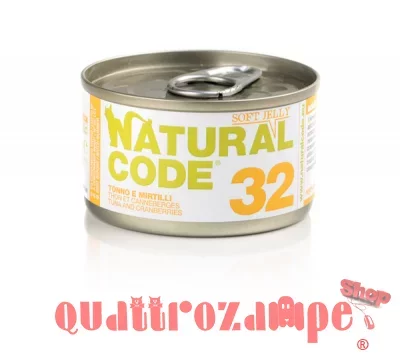 Natural Code Soft Jelly 32 Tonno Amaranto e Mirtilli 85 gr Per Gatti