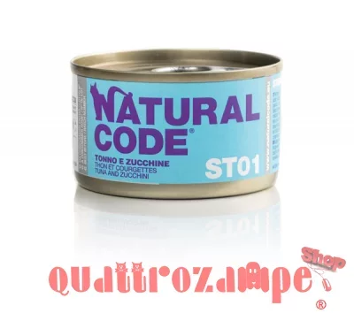 Natural Code ST01 Tonno e Zucchine 85 gr Scatoletta Gatti Sterilizzati