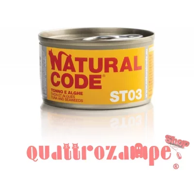 Natural Code ST03 Tonno e Alghe 85 gr Scatoletta Gatti Sterilizzati