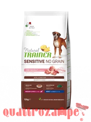 Natural Trainer Dog SENSITIVE Medium/Maxi NO GRAIN Adult - Maiale e Patate