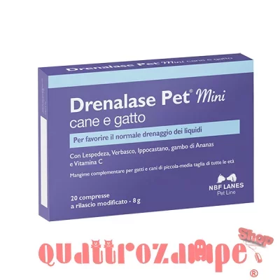 NBF Lanes Drenalase Pet Mini 30 Compresse da 400 mg Cani Gatti