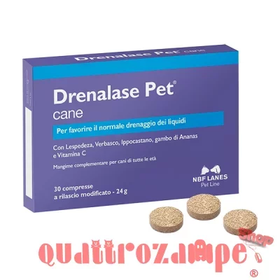 NBF Lanes Drenalase Pet 30 Compresse da 800 mg per Cani