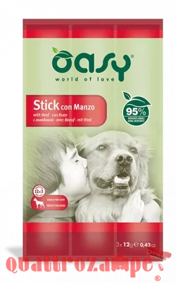 Snack Dog Oasy Stick 3 x 12 gr Manzo Per Cane