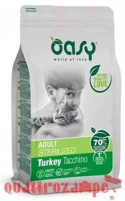 Oasy Cat Adult Sterilised Tacchino per Gatti Sterilizzati