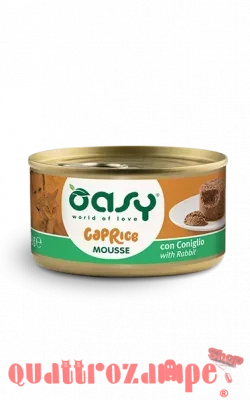 Oasy Caprice Mousse Con Coniglio 85 Gr Scatoletta per Gatti