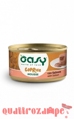 Oasy Caprice Mousse Con Salmone 85 Gr Scatoletta per Gatti