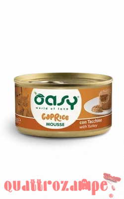 Oasy Caprice Mousse Con Tacchino 85 Gr Scatoletta per Gatti