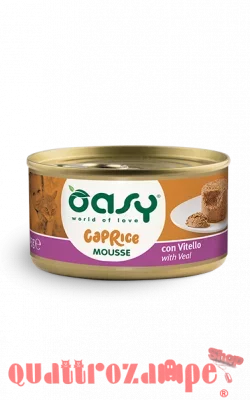 Oasy Caprice Mousse Con Vitello 85 Gr Scatoletta per Gatti