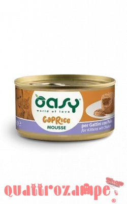 Oasy Caprice Mousse Kitten Con Pollo 85 Gr Scatoletta per Gattini