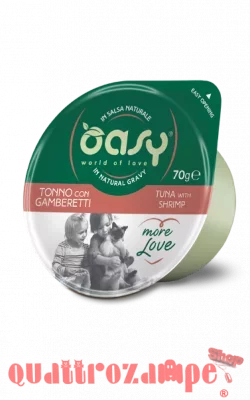 Oasy More Love Green Cup Tonno Con Gamberetti 70 gr Umido Gatto