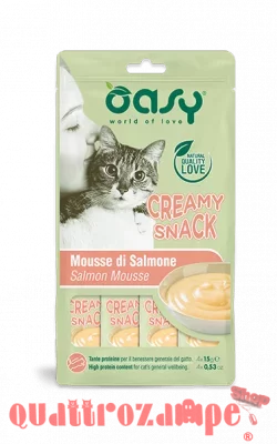 Oasy Creamy Snack Mousse Di Salmone 4 x 15 gr