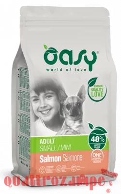 Oasy Dog Adult Small Mini Salmone 2,5 kg Crocchette Monoproteiche Cane