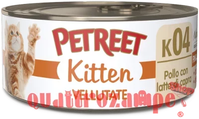 Petreet Kitten Pollo Con Latte Di Capra 70 gr K04 Scatoletta Umido Gattini