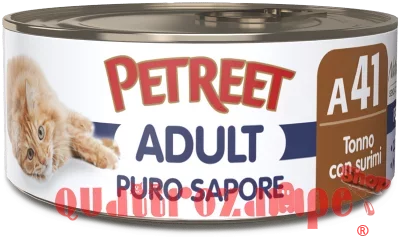 Petreet Puro Sapore Tonno Con Surimi 70 gr A41 Scatoletta Umido Gatto