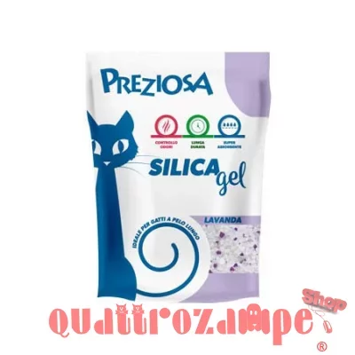 Lettiera Preziosa Silice Lavanda 2,25 kg 5 lt Gatto